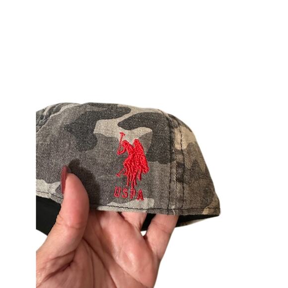 U.S. Polo Assn. Camo Olive Green Cotton Scally Cap Men Sz M/L - Picture 7 of 10